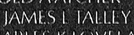 Sergeant James Lane Talley's name inscribed on The Wall